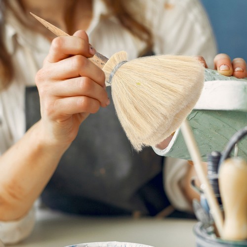 Multi function pottery brush - multi-function,